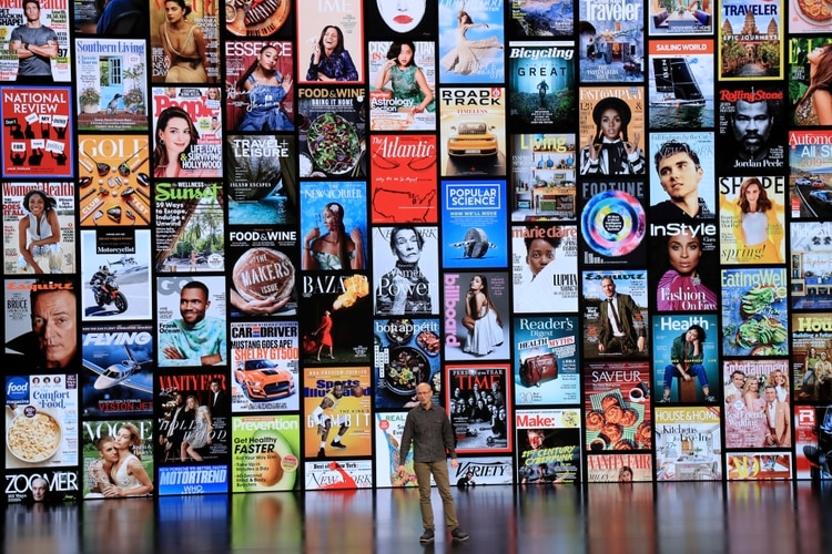 Roger Rosner, vicepresidente para aplicaciones de Apple, durante la conferencia (Jim Wilson/The New York Times)