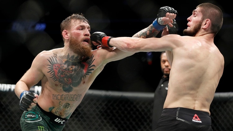 Conor McGregor y Khabib Nurmagomedov (AP)