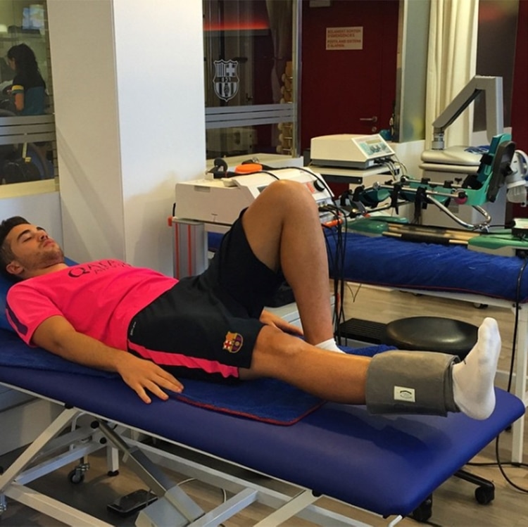 Una de las instancias de recuperación en el Barça