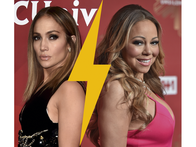 Jennifer Lopez y Maria Carey, enemigas que no se conocen de nada. Jennifer Lopez y Maria Carey, enemigas que no se conocen de nada.