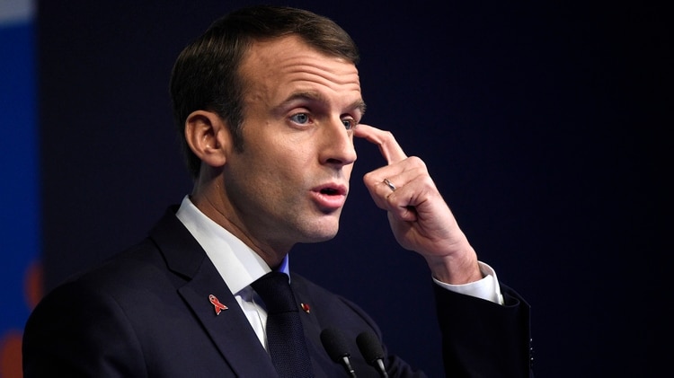 El presidente francés Emmanel Macron (AP/Gustavo Garello)