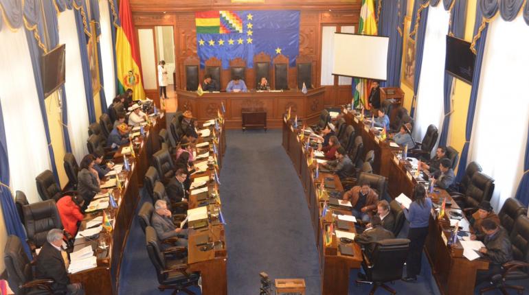 El pleno de la cámara de Senadores. | @SenadoBolivia