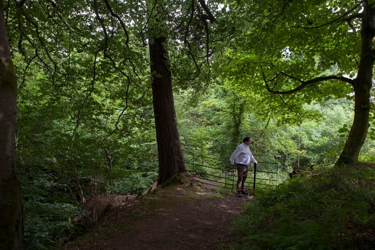 “Después de once años de investigaciones, estoy convencido de que el responsable de todo esto es un fantasma”, dice Paul Owens, quien creció cerca de ahí y escribió un libro sobre el misterio. (Sophie Gerrard for The New York Times)