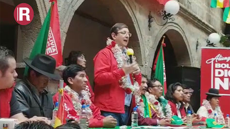 Óscar Ortiz, de Bolivia dice No, durante la presentación de la alianza con ASP