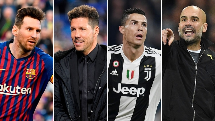 Lionel Messi, Diego Simeone, Cristiano Ronaldo y Pep Guardiola son de los que más ganan en el mundo