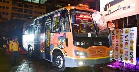 Chiki Titi, el nuevo bus que fue presentado este miércoles en la ciudad de La Paz.