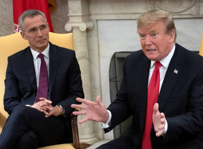 ReuniÃ³n de Donald Trump con el secretario general de la OTAN. (EFE)