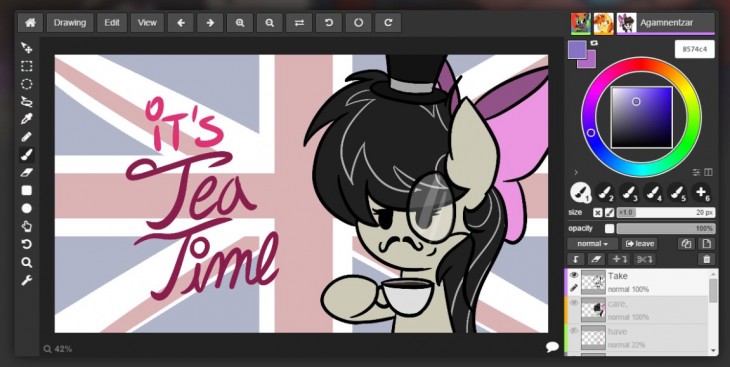 dibujo hecho con aggie.io