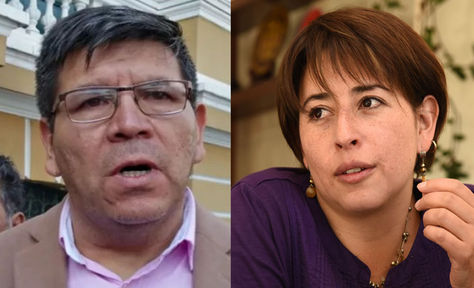 El asambleísta departamental de Sol.bo, Edwin Herrera, y la concejal municipal, también de ese frente político, Cecilia Chacón.