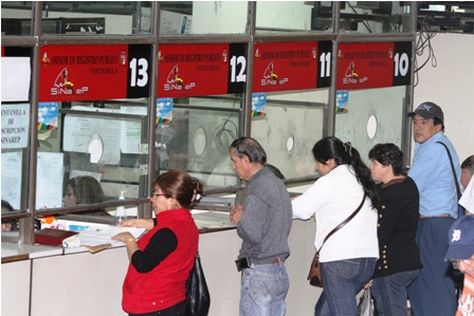 Las oficinas de Derechos Reales en Santa Cruz.