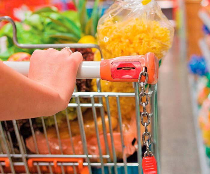 Compras en el supermercado.