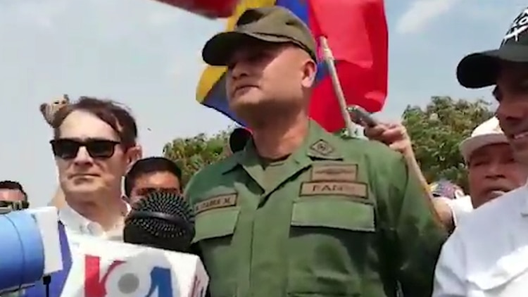 El mayor del Ejército Hugo Enrique Parra Martinez reconoció a Guaidó como presidente