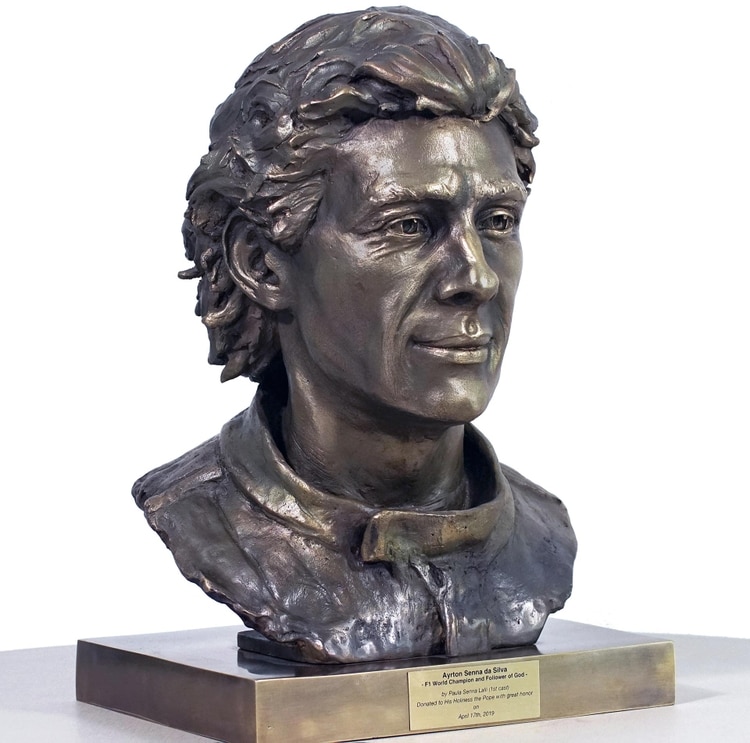 “My Ayrton”, la escultura que creo Paula Senna, sobrina del tres veces campeón de la Fórmula 1 (Foto: Instituto Ayrton Senna)