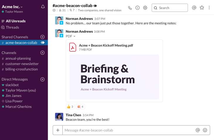 Shared-Channel-Slack