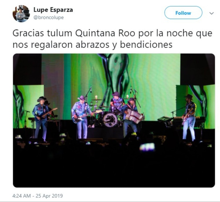 Ramiro no estuvo en la presentación de hace unos días en Tulum (Twitter Lupe Esparza)