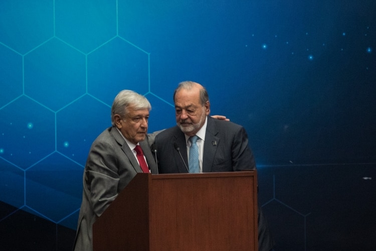 Carlos Slim y Andrés Manuel López Obrador han colaborado juntos desde hace varios años (Foto: Cuartoscuro)