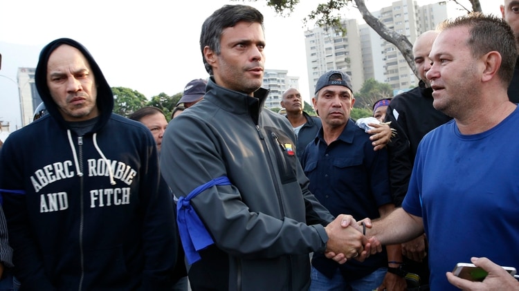 Leopoldo Lopez, esta mañana, en La Carlota
