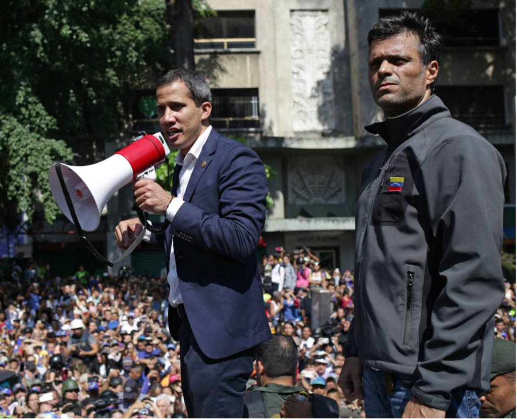 Juan Guaidó (i) y Leopoldo López 30 abr 19 AFP