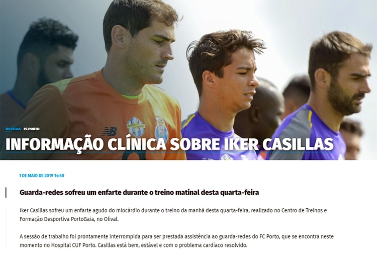 El parte médico que publicó el club