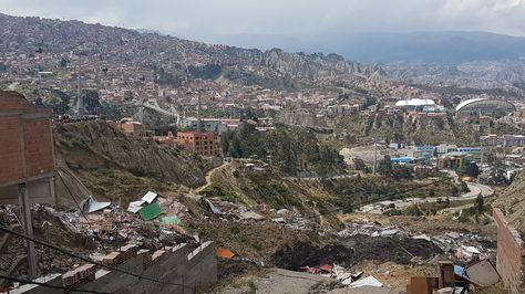 El deslizamiento en la zona San Pedro Kantutani. Foto: Guiomara Calle