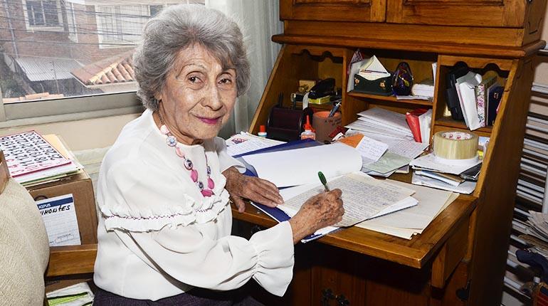 Literatura infantil. La escritora Velia Calvimontes, en una entrevista. | HERNÁN ANDIA