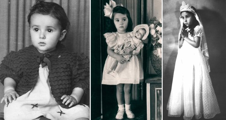 Distintas fotos de la niñez de Florinda Meza (Foto: @FlorindaMezaCH)