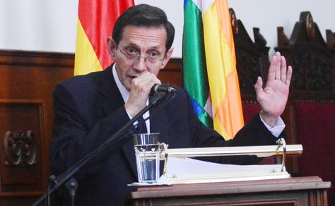 El presidente del Tribunal Supremo de Justicia (TSJ), José Antonio Revilla, en la entrega de su informe.Foto: APG