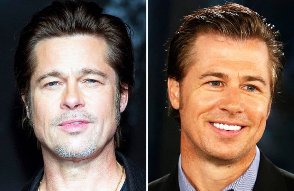 Brad Pitt (izquierda) y su hermano pequeño Douglas. 