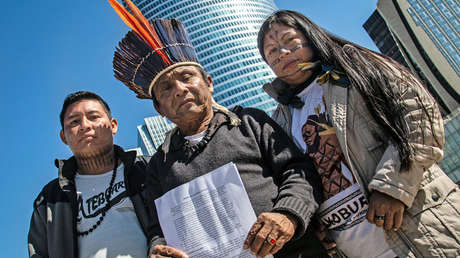 Protesta de las comunidades indígenas contra las hidroeléctricas. 