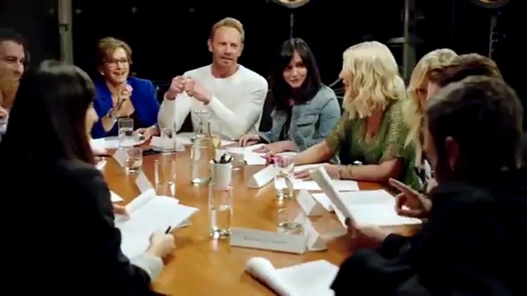 Shannen junto al elenco original de “Beverly Hills 90210”, planeando el regreso de la serie