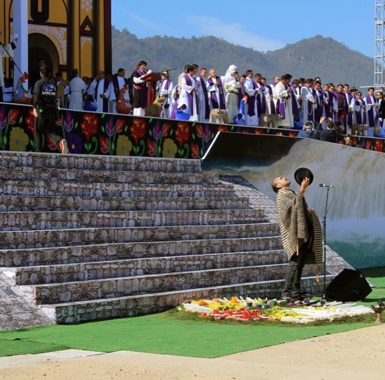 Reyli cantó durante la visita oficial del Papa Francisco en su natal Chiapas (Foto: Intagram – @reyli_oficial)