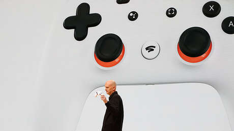 Vicepresidente de Google, Phil Harrison, presenta Stadia en San Francisco, EE.UU., el 19 de marzo de 2019.