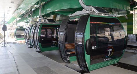 Cabinas de la Línea Verde de Mi Teleférico.