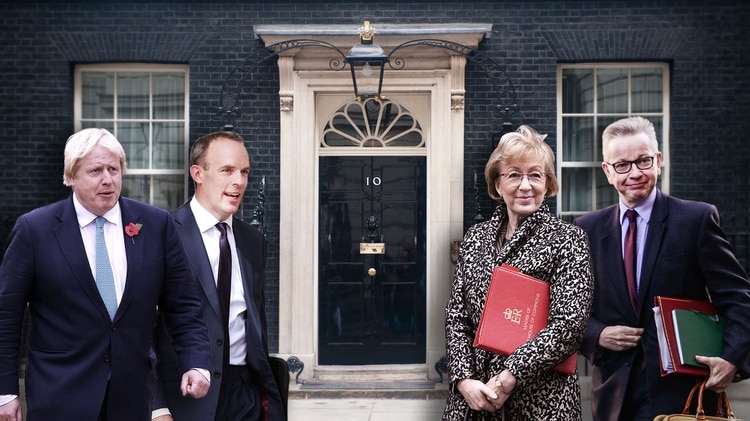Boris Johnson, Dominic Raab, Andrea Leadsom y Michael Gove, cuatro de los principales aspirantes para ocupar el lugar de Theresa May en Downing Street 10