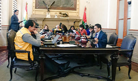Sesión del Concejo Municipal paceño.