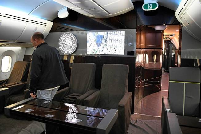 Detalle del interior del aviÃ³n presidencial de MÃ©xico. (EFE)
