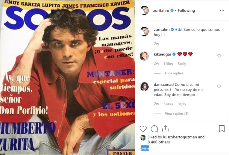 La publicación más reciente de Zurita y el mensaje de Kika