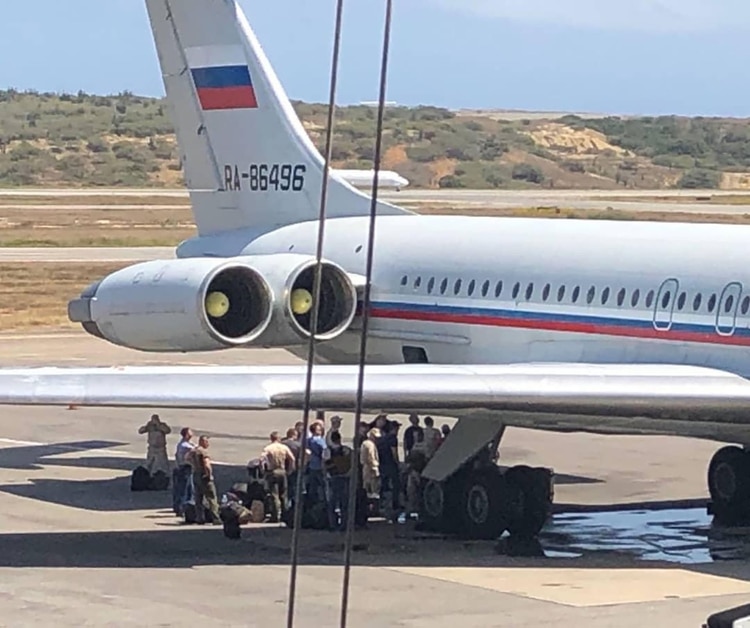 Este es uno de los aviones rusos que aterrizó en caracas en marzo pasado