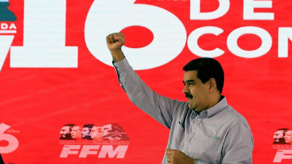 Nicolás Maduro, en el palacio de Miraflores.