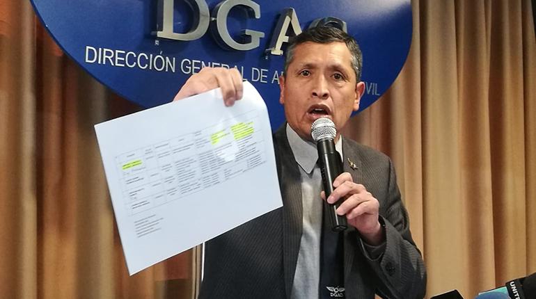 El Director Ejecutivo de la DGAC, Celier Arispe. | Wilson Aguilar