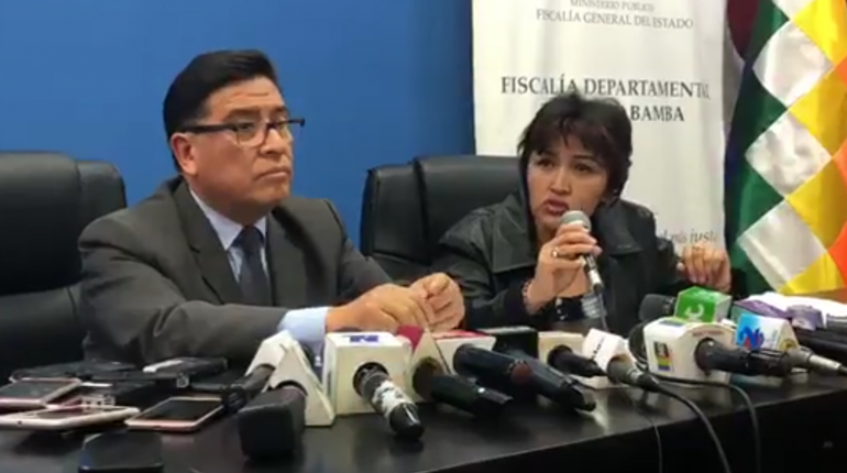 Conferencia de prensa del Ministerio Público sobre el caso Mochilas I. | Los Tiempos
