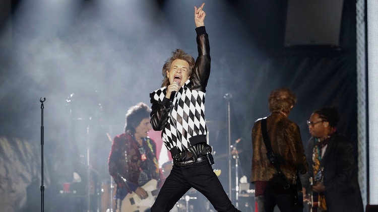 Mick Jagger , Charlie Watts y Keith Richards en Chicago (Kamil Krzaczynski / AFP)