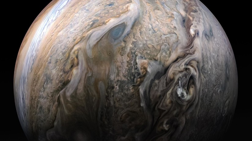 FOTO: La sonda Juno capta el tormentoso hemisferio norte de Júpiter y sus etéreas nubes
