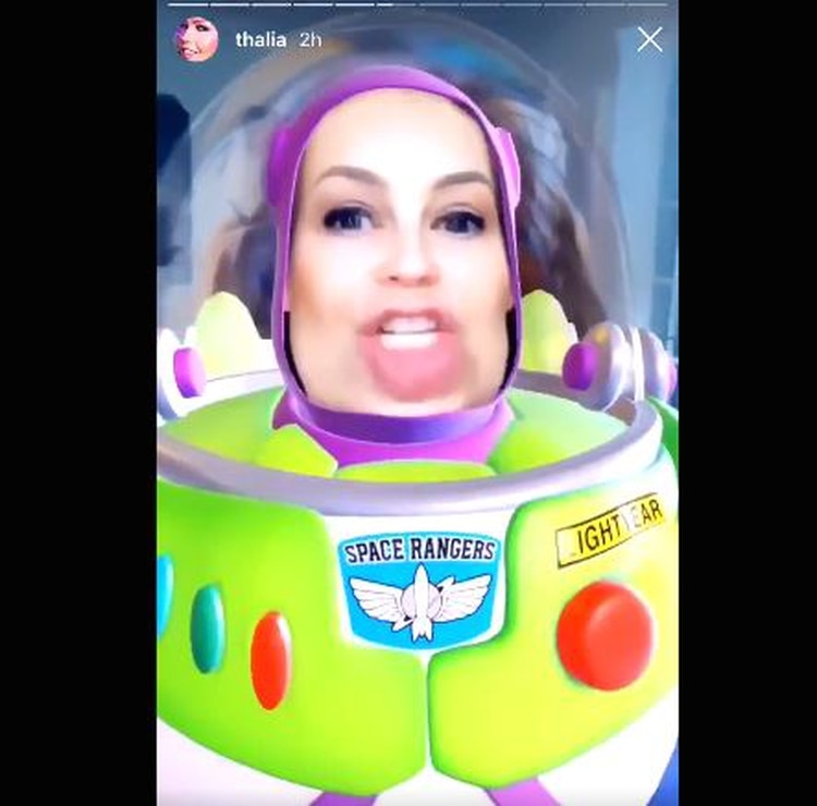 Aprovechó el estreno de la última entrega de la saga de Toy Story para grabar un video con el filtro de Buzz Lightyear. (Foto: captura de pantalla)
