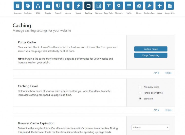 cache cloudfare