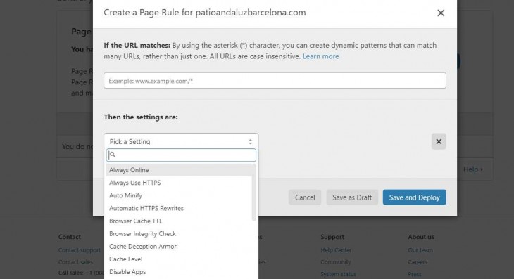 reglas cloudfare
