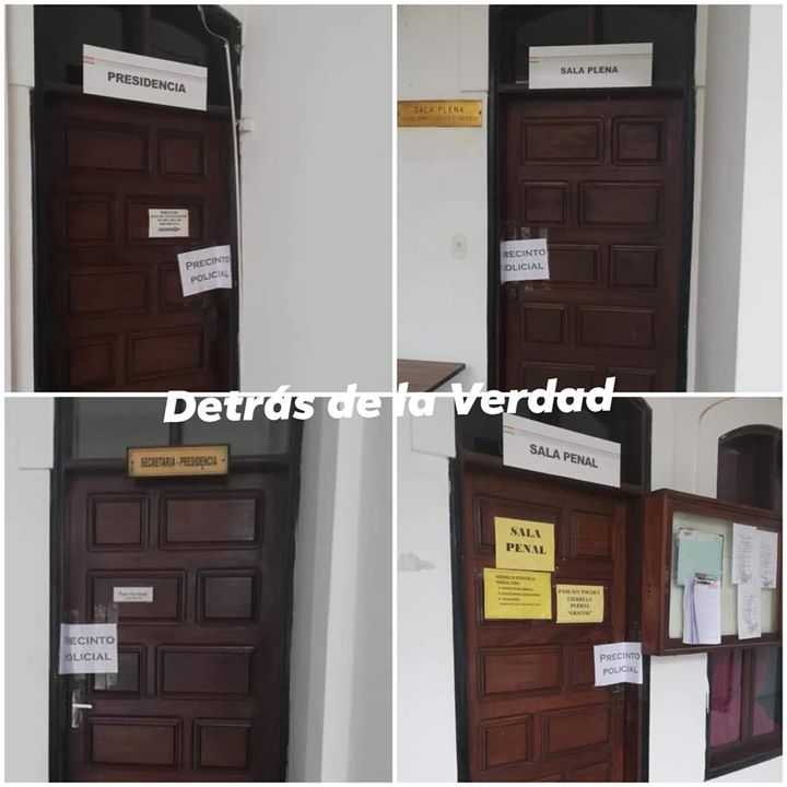 Fiscalía precinta sala penal, sala plena, presidencia y secretaria en Beni tras detención de…