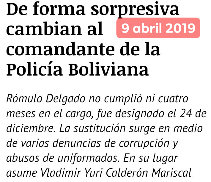 La Paz APRETAN AL .EX GENERAL DELGADO arde el caso Vuelven a citar a…