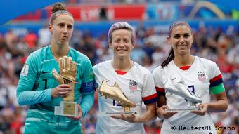 FIFA Frauen-WM 2019 Finale | USA vs. Niederlande | van Veenendaal & Rapinoe & Morgan (Reuters/B. Szabo)