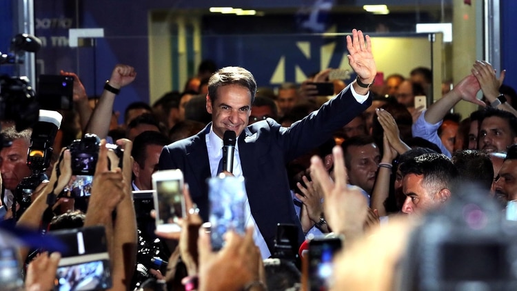 Kyriakos Mitsotakis, líder del partido Nueva Democracia, ganador de las elecciones en Grecia (REUTERS/Alkis Konstantinidis)